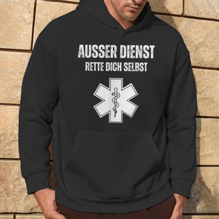 Ausser Dienst Rette Dich Selbst [German Language] Black Hoodie Lebensstil